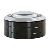 Glam Hobby Reading Mate LED Desktop 5X Magnifier - 90 mm / 3.54 inch (Black), Aluminum Body with High Clear Glass Lens