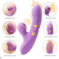 2 in 1 Hands Free Silicone Pleasure Toy Clitòrial Stimulàtion Toys for Her Clitòrial Stimulàtion Toys Sùcking Pleasure Toy for Women Funny Suction Pussy Licking Toys Women Suck Toys