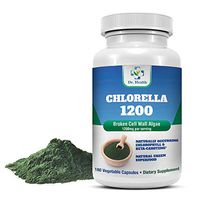 Chlorella Green Blue Non-GMO Broken Cell Wall Algae Capsules 1200mg per serving Chlorophyll Beta-Carotene Organic Chlorella Powder Superfood for Immunity Booster Detox Diet Support 180 Veggie Capsules