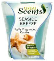 DELTA BRANDS & PRODUCTS LLC Delta Brands & Products 92910-4 Fragranced Candle, Seaside Breeze, 3-oz. - Quantity 12