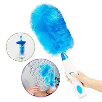 Electric Spin Duster 360° Rotatable Dusting Brush Super Strong Absorption No Dead Corner Feather Duster Blue (Color : Charging)