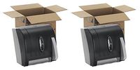 Georgia-Pacific Vista 54338 Black Hygienic Push Paddle Roll Paper Towel Dispenser, 12.75" Width x 14.25" Height x 10.5" Depth (2 PACK)