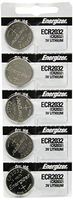 Energizer CR2032 3 Volt Lithium Coin Battery (pack of 5) Brand New In Original Packaging, Factory Fresh