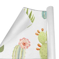Gift Wrapping Paper Roll Cactus and Succulents for Birthday,Holiday,Wedding,Baby Shower Gift Wrap - 3Rolls - 58inch x 23inch Per Roll