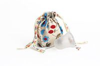 SckoonCup Beginner Choice Menstrual Cup - Made in USA - FDA Registered - Organic Cotton Pouch - Sckoon Menstrual Cup (Large, SckoonCup Clear)