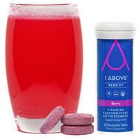 1Above Anti Jet Lag, Hydration & Recovery Effervescent Drink Tablets. for Travel, Work and Party. Pycnogenol, Vitamins & Electrolytes. 10 Count (1 Tube) - Berry
