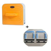 Double Sided Magnetic Window Cleaner 30-40mmThick Window Glass Cleaner Wiper Ball Glider Washing Glass Cleaning Brush (Color : Yellow+accessory kit)