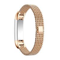 Lyperkin Compatible with Fitbit Alta HR Bands, Genuine Stainless Steel Watch Strap Bands Quick Release Replacement Wristband Accessories Compatible with Fitbit Alta HR Watch for Women A-10