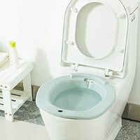 JOEPET Over-The-Toilet Perineal Soaking Bath,Hemorrhoids Postpartum Treatment,Toilet Hip Bath tub & Flusher,Free Design, no Shift,Beige