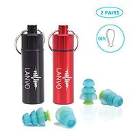 LANVO Noise Cancelling Ear Plugs for Sleeping - Reusable Silicone Ear Plugs for Studying and Hearing Protection for Motorcycles, Shooting, SnoriB Highest NRR, 2 Pairs with 2 Travel Cases