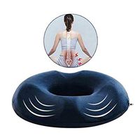 ZHAO XIN Orthopedic Donut Seat Cushion Memory Foam,Hemorrhoid Treatment Tailbone Cushion for Prostate/Pregnancy/Bed Sores/Sciatica for Office Chair Car or Travel Blue