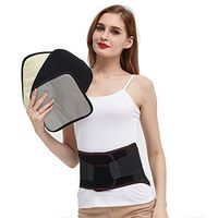 Tcare Lumbar Waist Support Belt, Breathable Mesh Lower Back Waist Support Brace Therapy, Unisex Adjustable Straps Correct Sitting Posture Belt for Relieving Low Back Pain (Red, S)