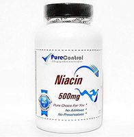 Niacin 500mg // 200 Capsules // Pure // by PureControl Supplements