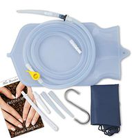 FDA-Approved Silicone Enema Bag Kit - for Coffee & Water Colon Cleanse & Detox at Home - BPA and Phthalates Free - 2 Quart Clear Bag, 6ft Hose and Bonus Tips