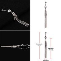 Stylish Navel Belly Ring Rhinestone Button Bar Barbell Body Piercing Jewelry (Design - NO.1)