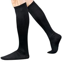 Napoo Men Long Socks Over Knee High Sport Sock Baseball Hockey Football Soccer (Black)