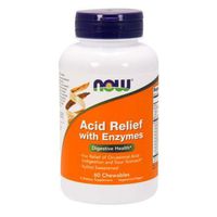 NOW Foods Acid Relief With Enzymes - 60 Chewables ( Multi-Pack)
