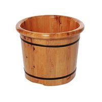 ANHPI Foot Bath Barrel Wooden Foot Basin Health Massage Insulation Heightening Foot Tub,B-4035cm