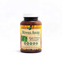 Pure Vegan Stress Away All-Natural Stress Management Supplement Capsules, 100 Count