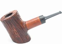 Tobacco Pipe - Model No: 301 Cherrywood - Pecan Rusticated - Hand Made from Top Quality Woodblock