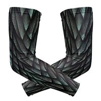 ZZKKO Dragon Scale Cooling Arm Sleeves Cover Uv Sun Protection for Men Women Running Golf Cycling Arm Warmer Sleeves 1 Pair