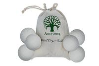 Wool dryer balls,6 pack XL fabric softener, Wool dryer balls simple natural products is an Alternative to Plastic Laundry Balls,Reduce wrinkles, Anti static,6 white