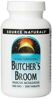 Source Naturals Butcher's Broom Dietary Supplement - Ruscus Aculeatus - 250 Tablets