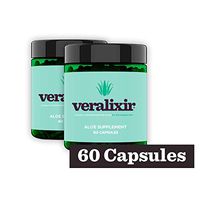 Detoxwater Veralixir Highly Concentrated Aloe Vera Capsules | Over 300mg ACTIValoe for Gut, Skin & Immune Health | (60 Capsules)
