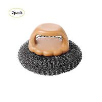 dissylove Steel Wool - Extra Coarse Cleaning Scouring Pads,Cookware Cleaner for Skillet, Wok, Pot, Pan,Grills and Oven | Excellent for Removing Rust