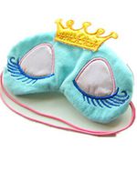 helen ou @ tx Super Sweet Cute Princess Style Kawaii Crown Style and Long Cilia Eye Mask Eyes Cover for Sleep Rest or Taking a Nap Necessity Blue