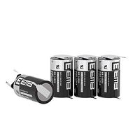 EEMB 1/2 AA 3.6 V Lithium Battery with VBR Tabs ER14250 1200 mAh High Capacity Li-SOCl2 3.6Volt Lithium Thionyl Chloride Batteries Non Rechargeable UL Certified