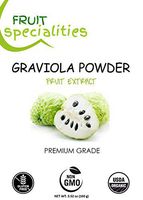 Graviola (Soursop) FRUIT Powder, All-Natural Pure Graviola Fruit Powder, Annona Muricata Guanabana (3.52 oz)