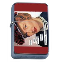 Nothing Passive About Her Aggression Windproof Refillable Flip Top Oil Lighter with Tin Gift Box D-441