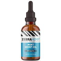 ZEBRA HEMP Mint Oil – USA Made - Pure Organic Oil Drops in Tincture for Discomfort & Stress Relief, Sleep and Mood Support – 750 mg…
