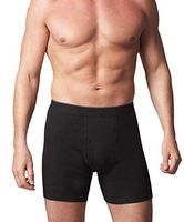 Incontinence Boxer Briefs with 6 Ply Absorbent Waterproof Panel - Kleinert's (Black, 4XL Waist 54-56" in. / Hips 43-44" in.)