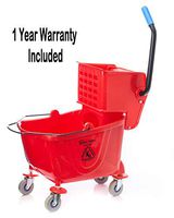 Simpli-Magic 79199 Mop Bucket with Wringer, Red
