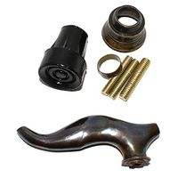 Nautical World Wooden Walking Stick Cane Carved Elephant Brass Handle