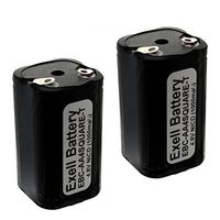 2x Exell Custom 4.8V 1000mAh NiCd 4xAA Square Battery Pack with Tabs