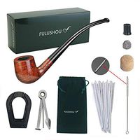 FULUSHOU Mediterranean Briar Wood Tobacco Pipe, Reading Pipe