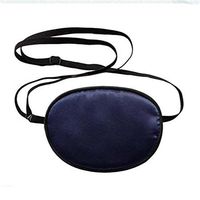 Adults Adjustable Silk Eye Patch with Elastic Strap Single Eye Patch to Treat Lazy Eye Amblyopia Strabismus