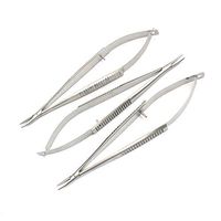 LAJA IMPORTS 3 PCS CASTROVIEJO Needle Holder 5.5 INCH Curved with Lock