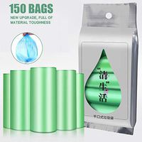 vmree Disposable Trash Bags, 5 Rolls,150pcs Food Scrap Small Kitchen Trash Bags, Household Waste Bag Refills Garbage Bags for Home Office Kitchen (Green, 40x50cm)