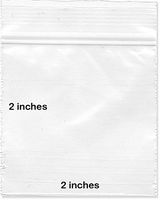 BNY Corner 2 Mil 2x2 Clear Plastic Zip Lock Bags, 2" x 2" Reloc Bag - 1000 Counts