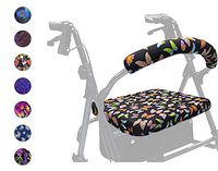 Crutcheze Butterfly Rollator Walker Seat and Backrest Covers - Unique & Vibrant Walker Cover - Made in USA