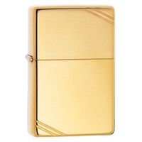Personalized HIGH Polish Brass Vintage with SLASHES ZIPPO Lighter- Free Engraving