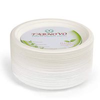 Paper Plates Heavy Duty 9 inches 100 Count Eco-friendly Disposable Dinner Plates Classic White (100 Count)