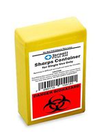 Pack of 3 Sharps Disposal Containers 0.09 Quart for Travel and Home Personal Use Biohazard Needle Syringe and Blade Waste Disposal Small Portable Container Safe Lock Mechanism for Diabetic Patients