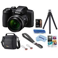 Nikon COOLPIX B600 16MP Digital Point & Shoot Camera, 60x Optical Zoom, Black - Bundle with Camera Case, 32GB SDHC Card, FotoPro UFO 2 Flexible Tripod, Peak Wrist Strap, Card Reader, Software Pack