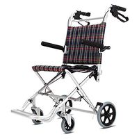 Transport Wheelchairs Lightweight Seat Belt Folding with Hand Brakes Carrying Bag Portable Chair for Kids Adult Flight Travel