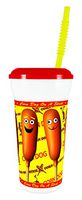 32 oz Corn Dog Souvenir Cup with Matching Lid and Straw, 300/CASE